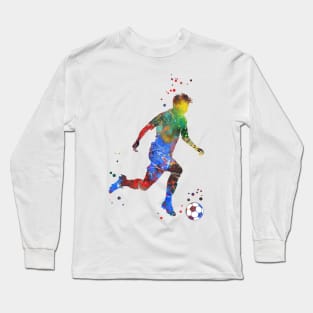 Male Soccer Player Long Sleeve T-Shirt